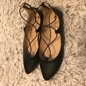 Big Buddha Black Strappy Flats